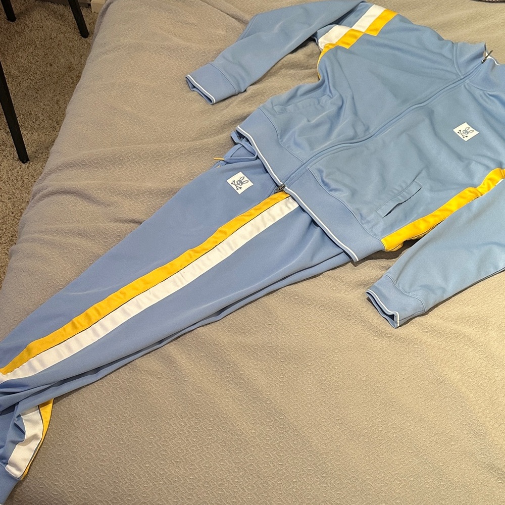 Psycho Bunny Blue and Yellow Performance Jacket